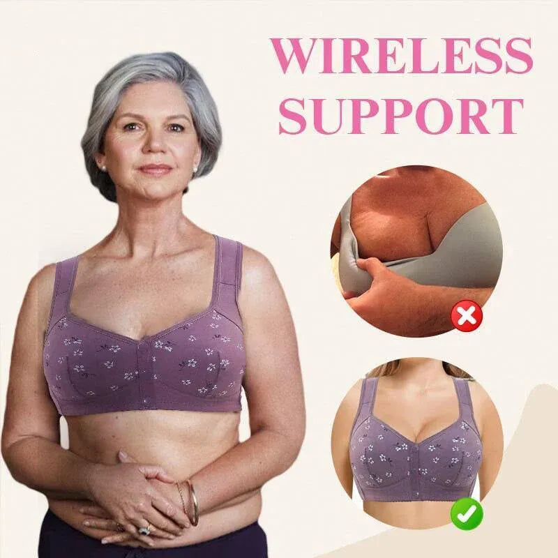 (Pack of 3) New Anti Sagging Front Open Cooling Cotton Bra