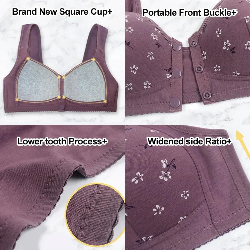 (Pack of 3) New Anti Sagging Front Open Cooling Cotton Bra
