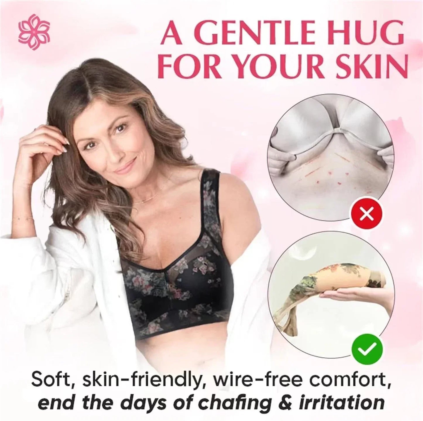 Lacy Bra, Ice Silk Cooling Bras, Ultra-thin Seamless Cooling Bra, Comfortable Bra